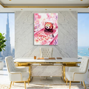 Red Panda's Spa Day โ red panda's spa day sq king lux 1port flush print