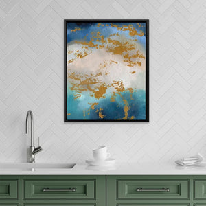 Reefs Abstract - Clouds Wall Art in Black Frame
