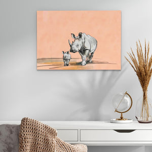 Rhino Family - Luxury Wall Art