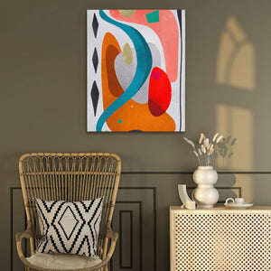 Rhombuses - Abstract Wall Art in Black Frame