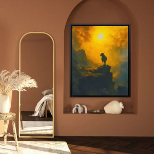Rise of the Bull - Wall Art in Black Frame