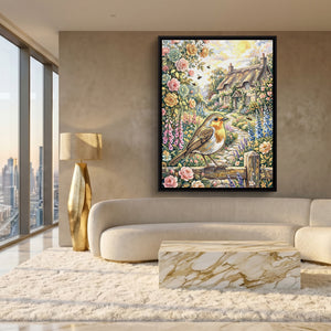 Robin Garden Cottage โ robin garden cottage sq white gold lux 1port framed black