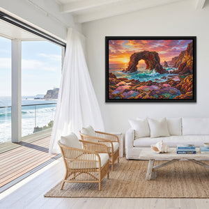 Rock Arch Sunset โ Rock Arch Sunset Malibu Beach Land 192