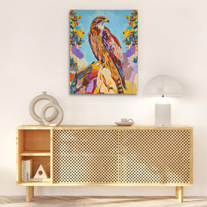 Rocky Cliff Hawk - Luxury Wall Art