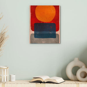 Rolly Squares - Abstract Red Canvas Wall Art