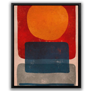 Rolly Squares - Red Canvas Print