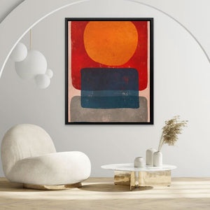 Rolly Squares - Abstract Wall Art in Black Frame