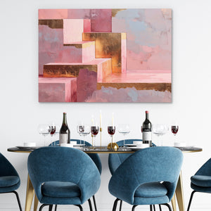 Rose Gold Steps - Luxury Wall Art