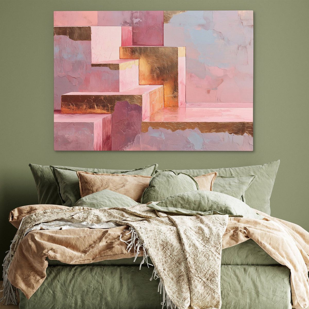 Rose Gold Steps - Luxury Wall Art
