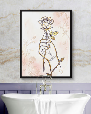Rose Golden Grasp โ rose golden grasp psd marble purple bath 1port framed black