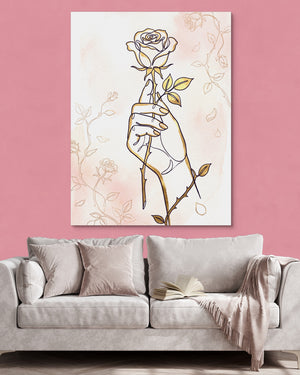 Rose Golden Grasp โ rose golden grasp psd pink wall pink couch 1port flush print