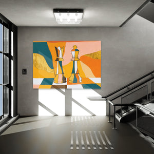 Royal Checkmate Dance - Luxury Wall Art