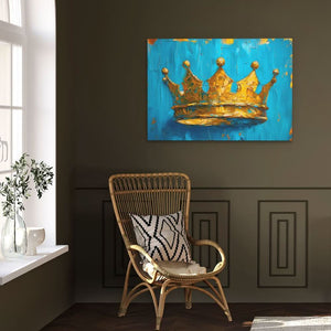 Royal Emblem - Modern Wall Art in Black Frame