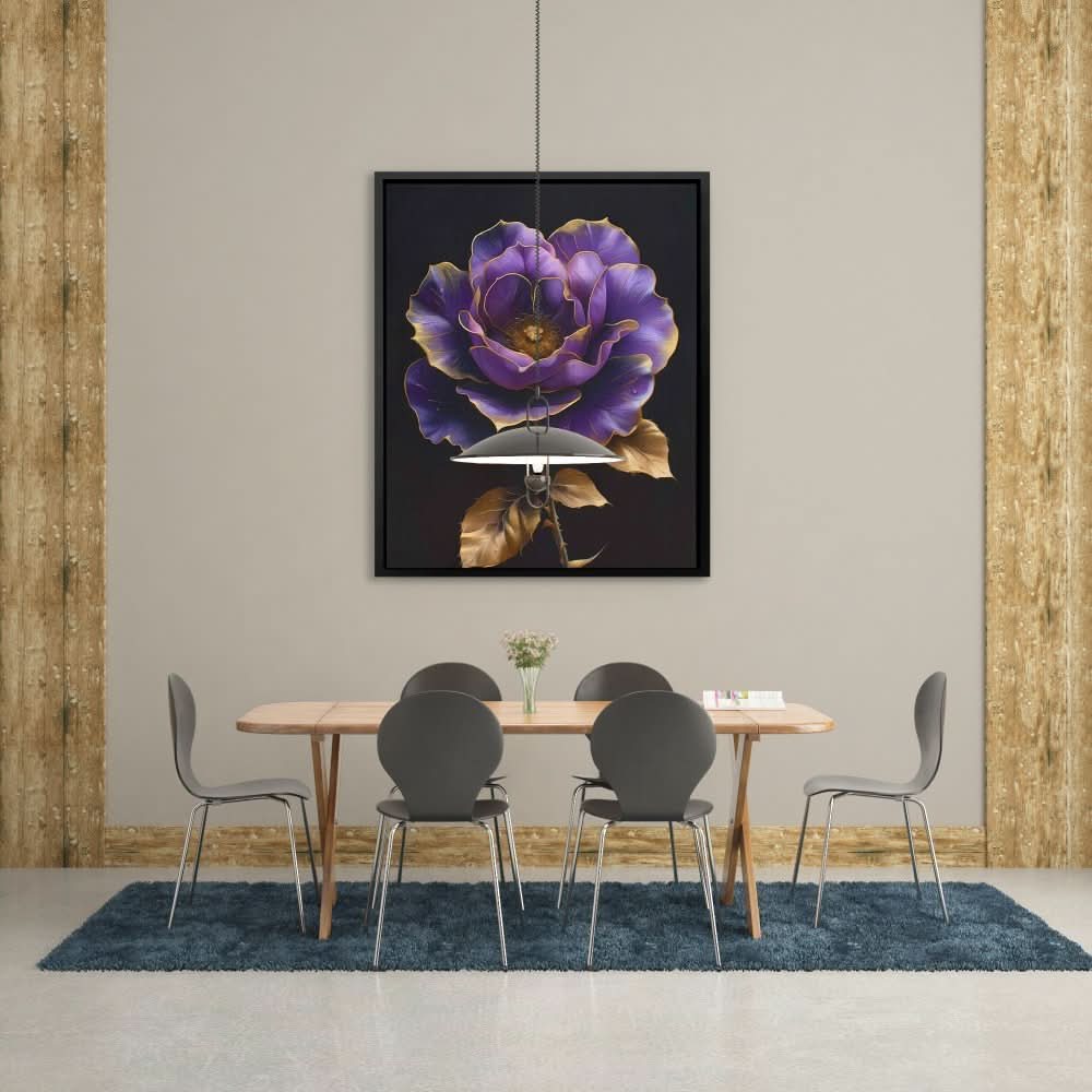 Royal Petals - Gold Rose Canvas Print