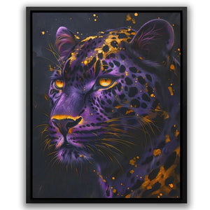 Royal Presence - Purple Leopard Canvas Print