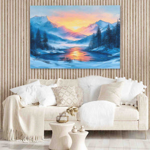 Royal Sunset - Blue Wall Art