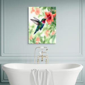 Ruby-Throat's Pause โ ruby throat's pause sq luxury bathroom wall 1port flush print