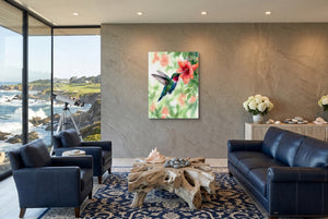 Ruby-Throat's Pause - Luxury Wall Art