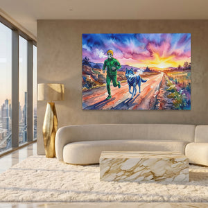 Runner Wolf Sunset — Runner Wolf Sunset White Gold Lux Land 309
