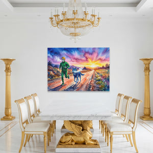 Runner Wolf Sunset — Runner Wolf Sunset Roman White Room Land 225
