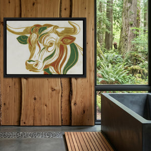 Rust Bull Sketch — Rust Bull Sketch Outdoor Bathroom Log Land 202