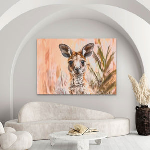 Rustic Roo - Modern Brown Canvas Wall Art