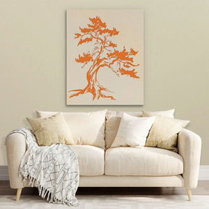 Rustic Tree - Nature Wall Art in Black Frame