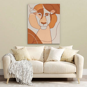 Safari King - Large Geometric Canvas Print