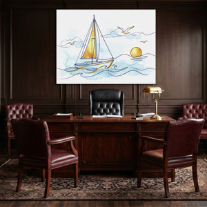 Sailboat Golden Sunrise โ sailboat golden sunrise sq law office 1land flush print