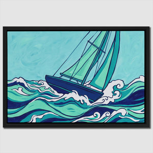 Sailboat Turbulent Seas โ Sailboat Turbulent Seas Close Up Landscape 71
