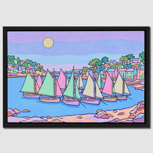 Sailboats Pastel Harbor โ Sailboats Pastel Harbor Close Up Landscape 72
