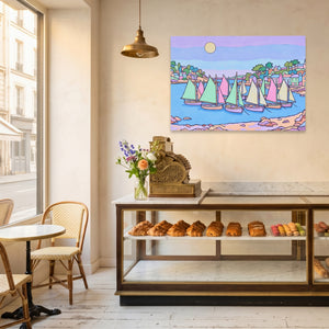 Sailboats Pastel Harbor โ Sailboats Pastel Harbor Corner Bakery Land 91