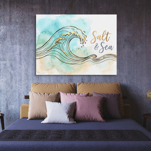 Salt And Sea — salt and sea sq purple room 1land flush print
