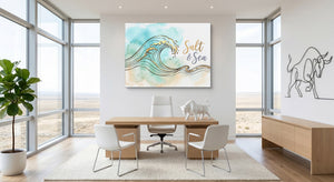 Salt And Sea โ salt and sea office space with furniture 1land flush print