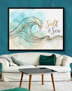 Salt And Sea — salt and sea psd aqua wall white couch 1land framed black