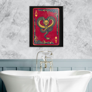 Samurai Ace Hearts Card — Samurai Ace Hearts Card Bathtub Granite Wall 31