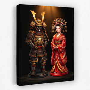 Samurai Couple Chess — Samurai Couple Chess Portrait Side View Mirror 50