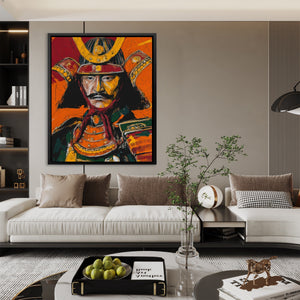 Samurai Crimson Expressionist - Luxury Wall Art