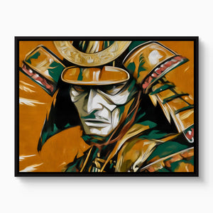 Samurai Golden Hour โ samurai golden hour white studio framed black