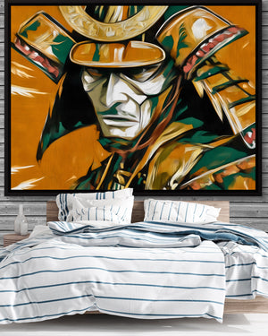 Samurai Golden Hour โ samurai golden hour psd grey wood bedroom 1land framed black