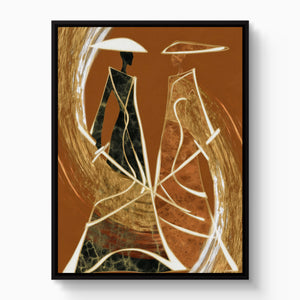 Samurai Standoff Geometric โ samurai standoff geometric white studio framed black