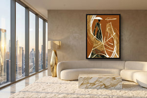 Samurai Standoff Geometric โ samurai standoff geometric modern living room interior 3 1port framed black