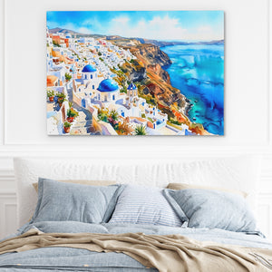 Santorini Azure Paradise — Santorini Azure Paradise Light Blue Bed 217