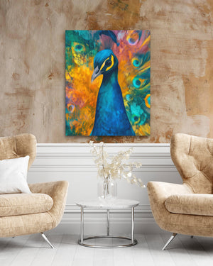 Sapphire Feathered Oracle - Luxury Wall Art