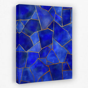 Sapphire Mosai - Royal Blue Canvas Wall Art