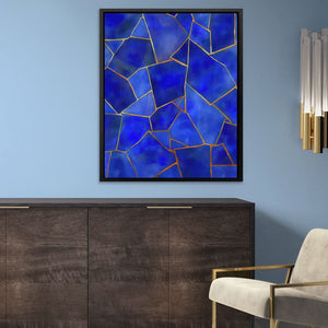 Sapphire Mosai - Blue Canvas Print