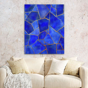 Sapphire Mosai - Large Abstract Canvas Print
