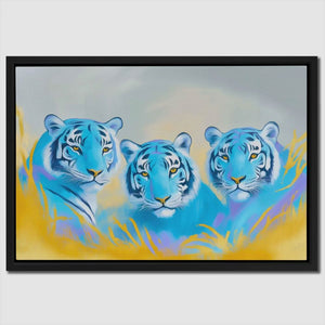 Sapphire Predators - Blue Tiger Canvas Print