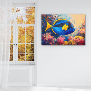 Sapphire Swimmer - Luxury Wall Art
