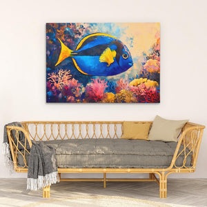 Sapphire Swimmer - Luxury Wall Art